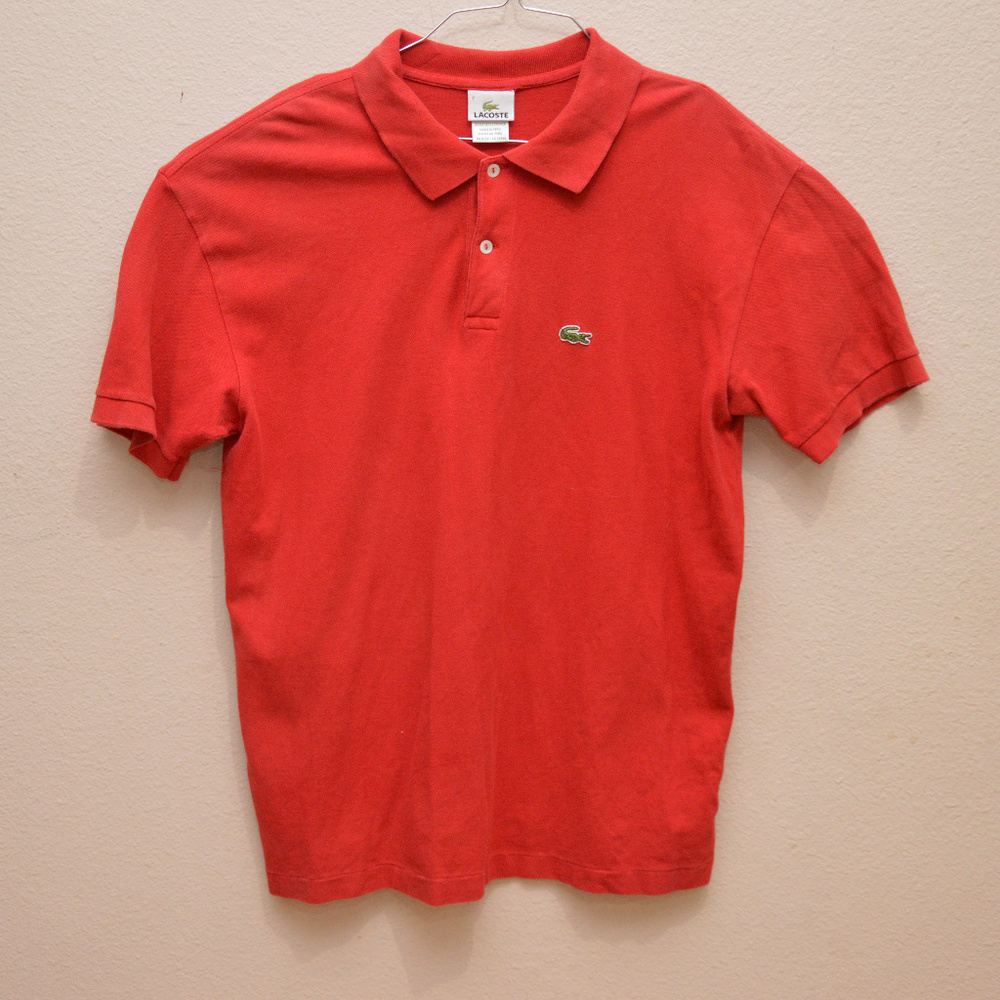 Lacoste Red Short Sleeve Polo Shirt Size 7